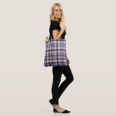 Tote Bag Pink Navy Glen Plaid textured seamless patternabst (Sur le modèle)