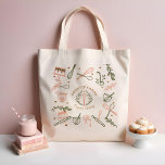 Tote Bag Pink & Olive Green Baking & Cuisine Ustensiles Bou<br><div class="desc">Boulangerie moderne et chic fourre-tout design dispose d'un assortiment de nos ustensiles de cuisine et de boulangerie dessinés à la main (fouet, sac de canalisation, sac de pâtisserie, mixeur de stand, cuillère et broche à rouler) Les ustensiles sont disposés autour du sac fourre-tout. Une belle palette de couleurs aux tons...</div>