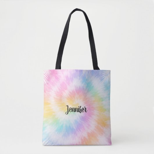 Tote Bag Pink Pastel Tie Dye Girly Chic (Devant)