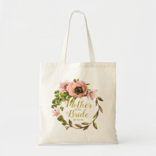 Tote Bag Pink Peony Wreath Mère de la mariée ID456