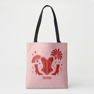 Tote Bag Pink + Red Las Vegas Showgirl Bridesmaid