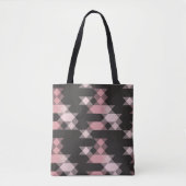 Tote Bag pink white and gray geometric (Devant)