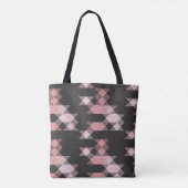 Tote Bag pink white and gray geometric (Dos)