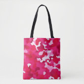 Tote Bag Pink, white and red camouflage (Devant)