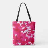 Tote Bag Pink, white and red camouflage (Dos)