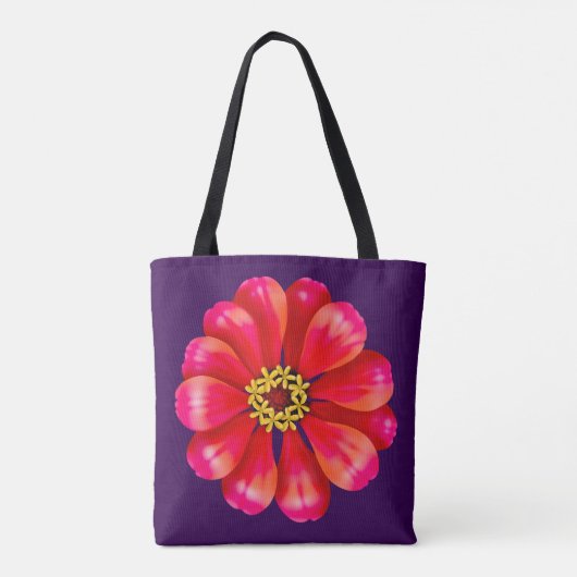 Tote Bag Pink Zinnia (Dos)