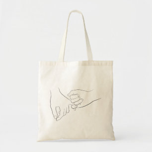 Tote Bag Pinky Promise Minimal Line Art Cute Simple tendanc