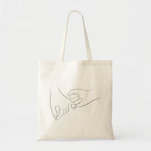 Tote Bag Pinky Promise Minimal Line Art Cute Simple tendanc (Devant)
