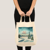 Tote Bag Pins enneigés près d'un lac (Devant (produit))