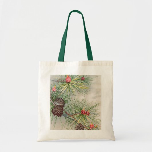 Tote Bag Pins et fleurs Noël (Devant)