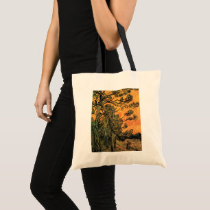 Tote Bag Pins rouges ciel soleil couchant par Vincent van G