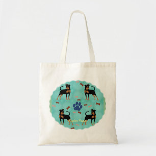 Tote Bag Pinscher miniature de bande dessinée