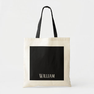 Tote Bag Pinstripes noires
