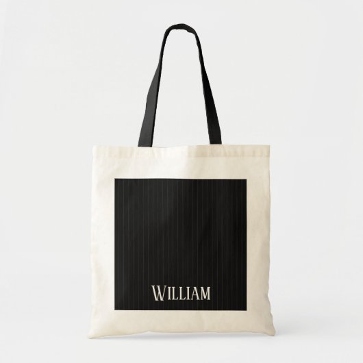 Tote Bag Pinstripes noires (Devant)