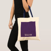 Tote Bag Pinstripes pourpres (Devant (produit))