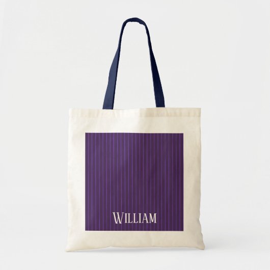Tote Bag Pinstripes pourpres (Devant)