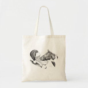 Tote Bag Pinto Horse et Santa Claus