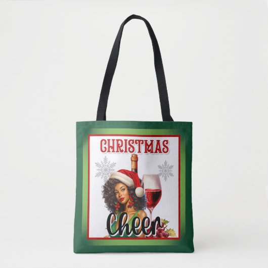 Tote Bag Pinup de Noël rétro (Devant)