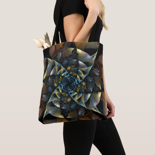 Tote Bag Pinwheel Art Abstrait (De près)