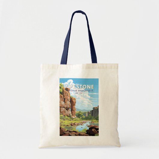Tote Bag Pipestone Monument National Minnesota Travel Art (Devant)