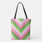 Tote Bag Pique-nique de printemps Chevron (Dos)