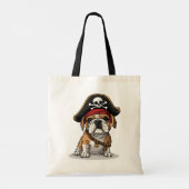 Tote Bag Pirate anglais Bulldog Skull Crossbones (Dos)