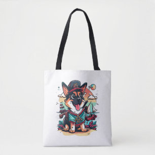 Tote Bag Pirate de chien berger allemand