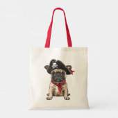 Tote Bag Pirate French Buldog Skull Crossbones (Dos)