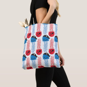 Tote Bag Pirate Jellyfish, Motif de méduses, Sea Animaux
