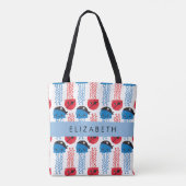 Tote Bag Pirate Jellyfish, Motif de méduses, Votre nom (Dos)