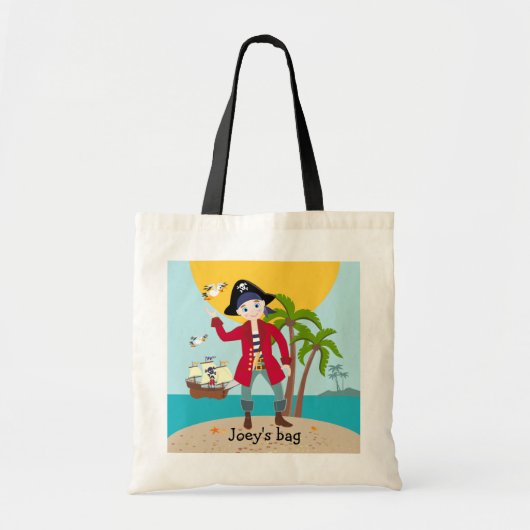 Tote Bag Pirate kid birthday (Devant)