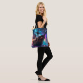 Tote Bag Pirate Space Ship Nebula et Lunes (Sur le modèle)