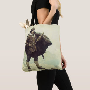Tote Bag Pirates Vintage, Capitaine Bill Bones par NC Wyeth