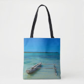 Tote Bag Pirogue à balancier dans un océan peu profond (Devant)