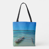 Tote Bag Pirogue à balancier dans un océan peu profond (Dos)