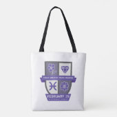 Tote Bag Pisces Birthday Crest™ for February 19-29 (Dos)