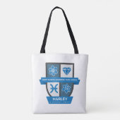 Tote Bag Pisces Birthday Crest™ for March 1-20 (Dos)