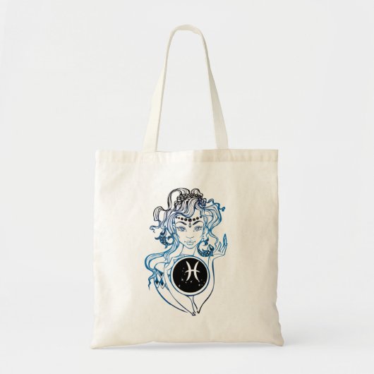 Tote Bag Pisces Lady Art Déco (Devant)