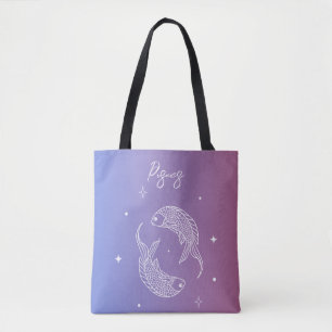 Tote Bag Pisces zodiac horoscope étoile signe dégradé
