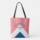 Tote Bag Piste Club Pink White Blue Peak Custom Ski (Dos)