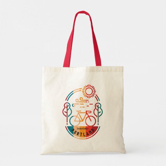 Tote Bag Piste cyclable Retro Portland (Dos)