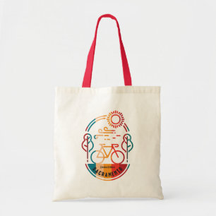 Tote Bag Piste cyclable Retro Sacramento.