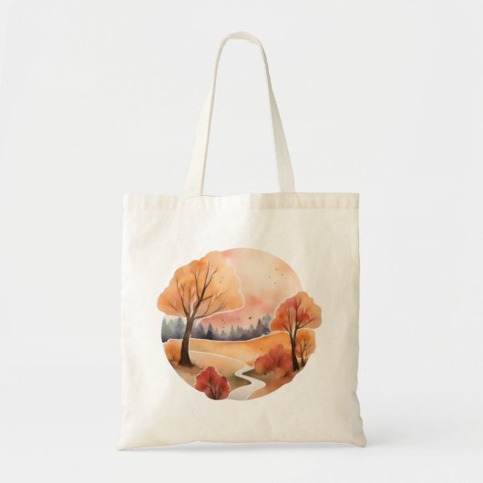 Tote Bag Piste d'automne dorée (Devant)