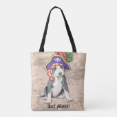 Tote Bag Pit Bull Terrier Pirate (Dos)