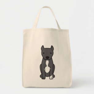Tote Bag Pitbull Terrier américain (oreilles cultivées)