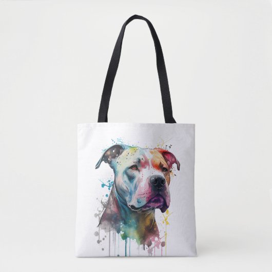 Tote Bag Pitbull vibrante: un toque de vida (Devant)