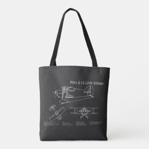 Tote Bag Pitts S-1C - Plans de plan d'avion PD