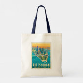 Tote Bag Pittsburgh, PA | Vue oeil d'oiseau (Dos)