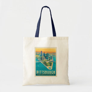 Tote Bag Pittsburgh, PA Vue oeil d'oiseau