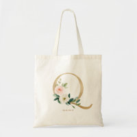 Pivoine Floral Lettre Q Monogramme Demoiselle d'Ho